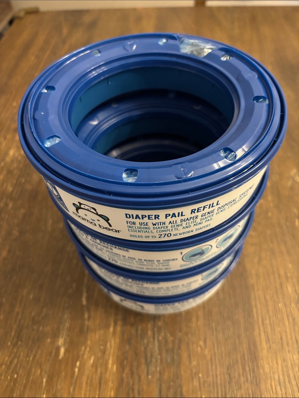 NWOT Mama Bear Diaper Pail Refill Canisters - Blue